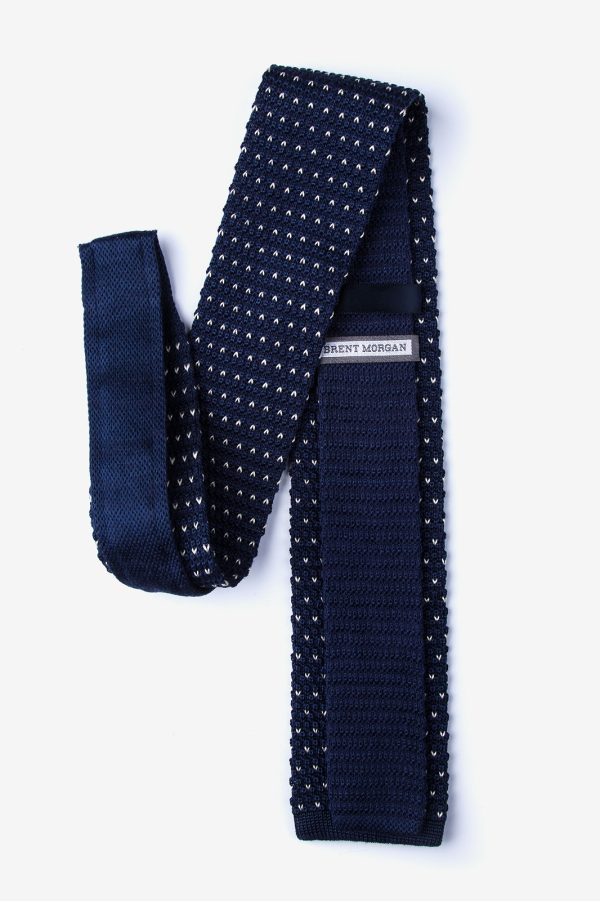 kötött nyakkendő_kék_selyem