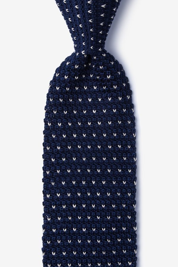 kötött nyakkendő_kék_selyem