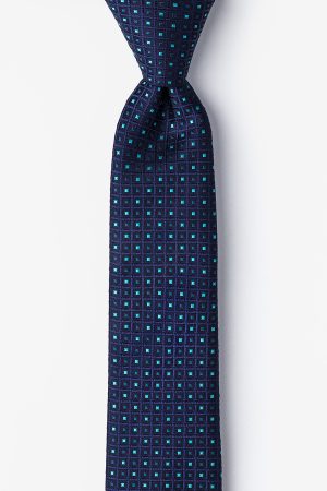 nyakkendő_kék_pöttyös_selyem