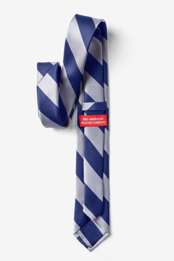 nyakkendő_kék_szürke_csíkos_microfiber