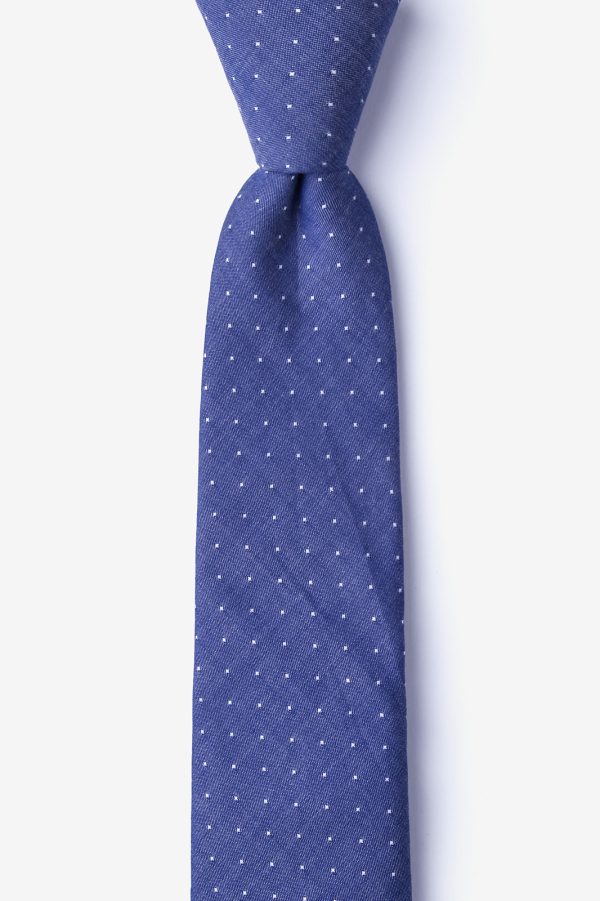 nyakkendő_pöttyös_kék_pamut