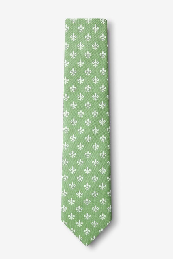 nyakkendő_zöld_mintás_selyem