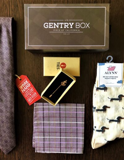 nyakkendő szett_barna-bézs_Gentry Box