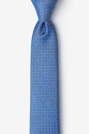 nyakkendő_kék_pöttyös_selyem