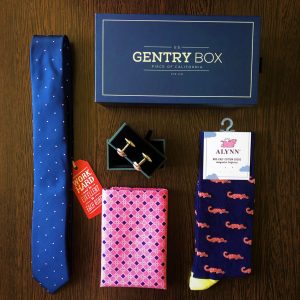 nyakkendő szett_kék-rózsaszín_Gentry Box