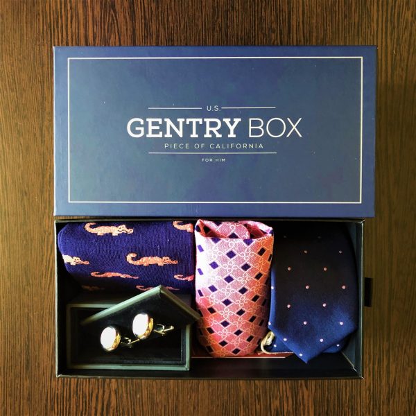 nyakkendő szett_kék-rózsaszín_Gentry Box